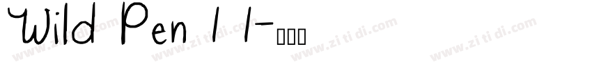 Wild Pen 1 1字体转换